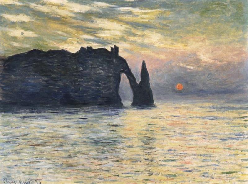 Claude Monet Etretat,Sunset